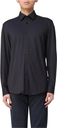 HUGO BOSS Overhemden, Heren, Zwart, XL, Zwarte Boss Overhemd voor Mannen