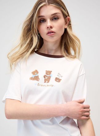 Twik Womens Teddy bears oversized T-shirt