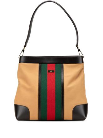 Gucci 2000-2015 Canvas Web shoulder bag - Brown