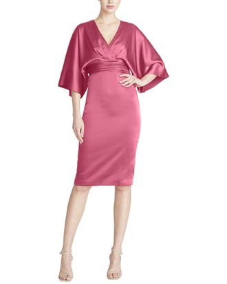 Theia Kimono Satin Cocktail Dress