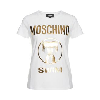 Moschino Tops, Dames, Wit, L, Katoen, T-Shirt A1906