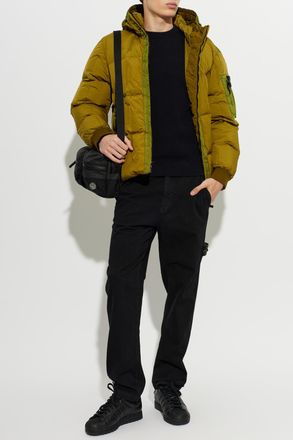 Stone Island Puffer Jacket With Hood, Mens, Green