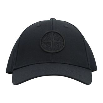 Stone Island Compass Geborduurde Cap - unisex - Petten - Zwart - ONE Size - Accessoires