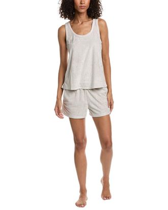 Barefoot Dreams 2Pc Cozyterry & Luxechic Mix Tank & Short Set