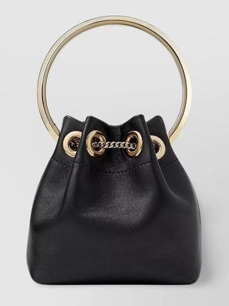 Jimmy Choo London micro bucket bag with detachable chain strap