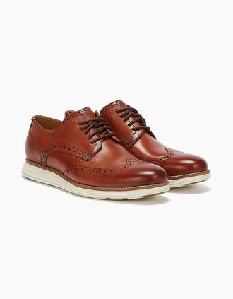 Cole Haan Mens Cole Haan Original Grand Short wing Oxford Mens Brown / White Brogues - Size: UK 10 / eu 44 / us 10.5