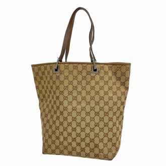Gucci Brown Canvas Tote Bag (Pre-Owned)