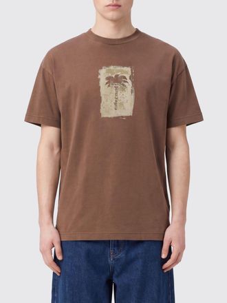 Palm Angels T-shirt in cotone con spalle cadute e stampa grafica