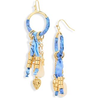 BP. Bandana Charm Drop Earrings in Blue at Nordstrom