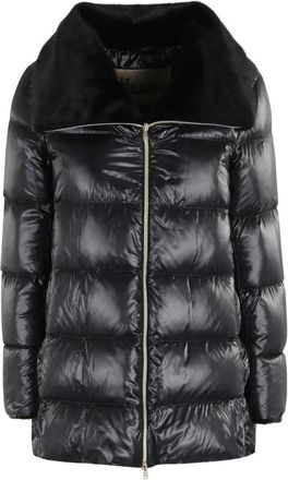 Herno Donsjack - Dames - Gewatteerde jassen - Zwart - XL - Leer - Jassen