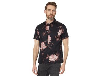 John Varvatos Loren Shirt W690F25 Mens Clothing Cranberry : MD (US 50), Cotton