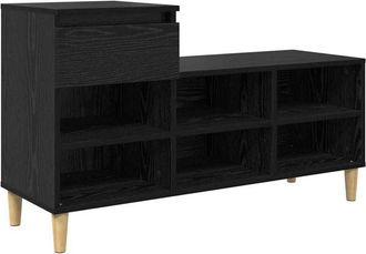 vidaXL Shoe Cabinet Black Oak 102 x 36 x 60 cm Engineered Wood vidaXL