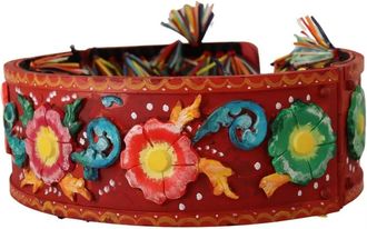 Dolce & Gabbana Multicolor Floral Wide Waist Carretto Womens Belt (Pre-Owned)
