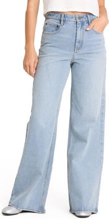Billabong Free Fall High Waist Flare Leg Jeans in Light Wash at Nordstrom, Size 25
