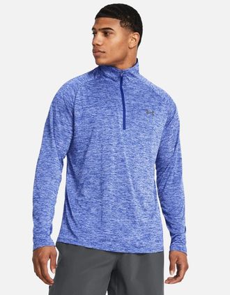 Under Armour Mens Under Armour Mens 2.0 Half Zip Technical Top - Blue - Size: 44