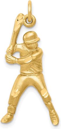 Diamond2Deal 10k Yellow Gold Baseball Charm