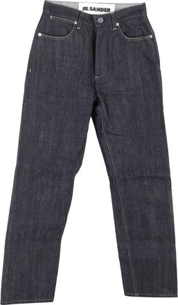 Jil Sander High-Rise Straight-Leg Jeans in Black Cotton