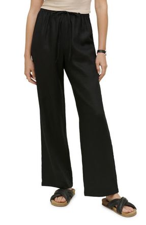 Reformation Olina Tie Waist Pants in Black at Nordstrom, Size X-Small