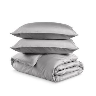 Bare Home Cooling Rayon Duvet Cover Set in Light Grey at Nordstrom, Size California King