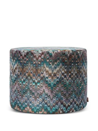 Missoni Home Pouf Parrot con motivo chevron - Blu