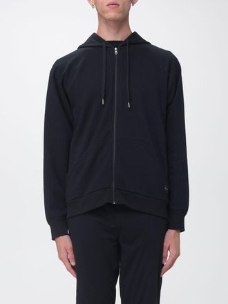 Paul Smith Cotton Zip-Up Hoodie with Drawstring