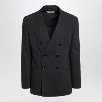 Ami Anthracite Grey Double Breasted Wool Jacket