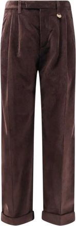 Burberry Corduroy Broek - Heren - Straight fit broeken - Bruin - M - Katoen - Broeken