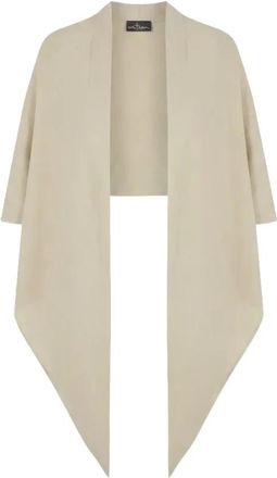 Cortana Simona Jas - Dames - Ponchos - Beige - S - Leer - Jassen