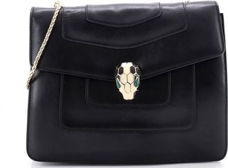 Bulgari Serpenti Forever Square Shoulder Bag Leather Medium