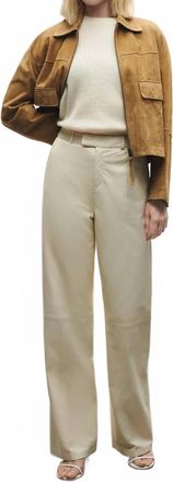 Arma Leather Pant In Ecru