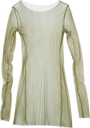 Cortana Top Olive - Dames - Longsleeves - Groen - L - Tule - Tops