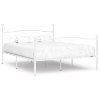 vidaXL Giroletto con Doghe Bianco in Metallo 200x200 cm - Vidaxl