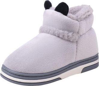 Generic Women Slip On Boots Winter Thickened Plush Shoes Casual Cute Ear Cotton Shoes Warm Fur Lined Ankle Boots Ladies Non Slip Lightweight Snow Boot for Col