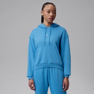 Nike Jordan Womens Jordan Sport Crossover Dri-FIT Fleece Hoodie in Blue | IB2498-484