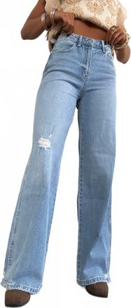 Flying Monkey Knix High Rise Wide Leg Jean In Medium Wash