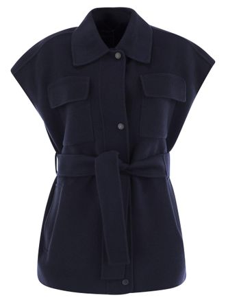 Max Mara Elegia Wool Waistcoat With Belt