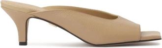 Kazar Leren muilezels met een lage hak - Dames - Muiltjes - Beige - 37 EU - Leer - Schoenen
