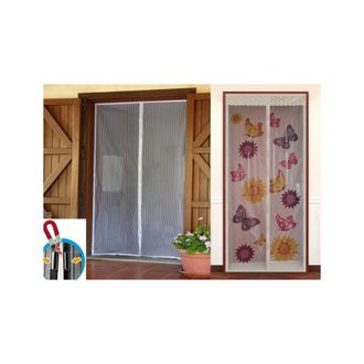 Trade Shop Trade Shop - Zanzariera Magnetica Calamita 100x220cm Universale Porta Finestra Zanzare Mosche