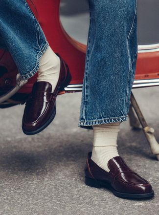 Simons Womens Finely ribbed socks