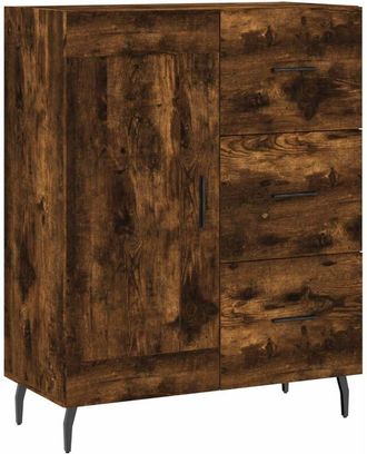 vidaXL Vidaxl - Aparador De Madera De Ingenier&iacute;a Roble Ahumado 69,5x34x90 Cm