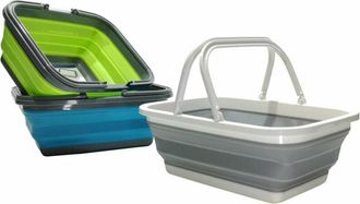 Trade Shop Trade Shop - Espacio De Postre Plegable Multiusos Con Asas De Silicona Pl&aacute;stica Resellable