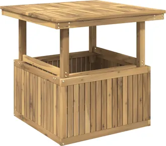 vidaXL Mesa De Caf&eacute; De Jard&iacute;n De Madera De Acacia Altura Ajustable Vidaxl