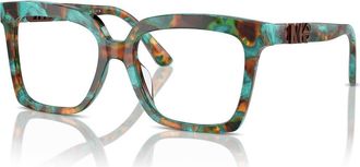 Michael Kors 53mm Square optical glasses in Green at Nordstrom