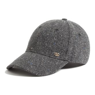 Valentino Garavani VLogo Signature Wool Baseball Cap - Heren - Petten - Grijs - 58 CM - Wol - Accessoires