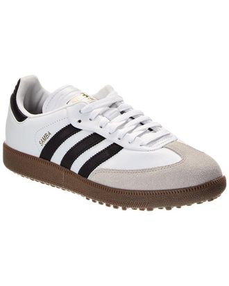 adidas Golf Adidas Mens Golf Samba Leather Spikeless Golf Shoe