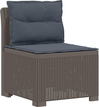 vidaXL Sill&oacute;n Individual De Jard&iacute;n Con Cojines Apariencia De Ratan Pp Vidaxl