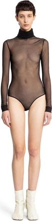 Maison Margiela Nylon Sheer Turtleneck Bodysuit