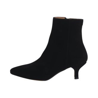 Anthology Paris Black Suede Ankle Boots - female - Anthology Paris - Heeled Boots - Black - 7 1/2 UK - Shoes
