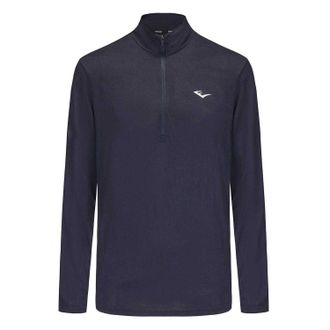 Everlast Heren-shirt met hoge kraag, normale pasvorm en lange mouwen (Marine)