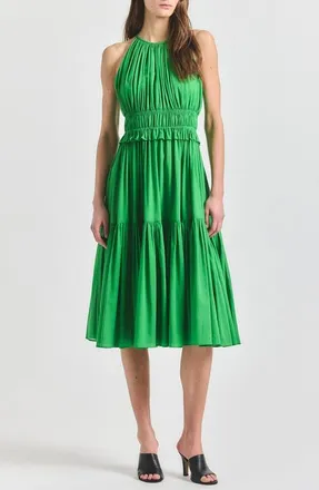 Derek Lam Sloane Sleeveless A-Line Dress in Online Lime at Nordstrom, Size X-Small